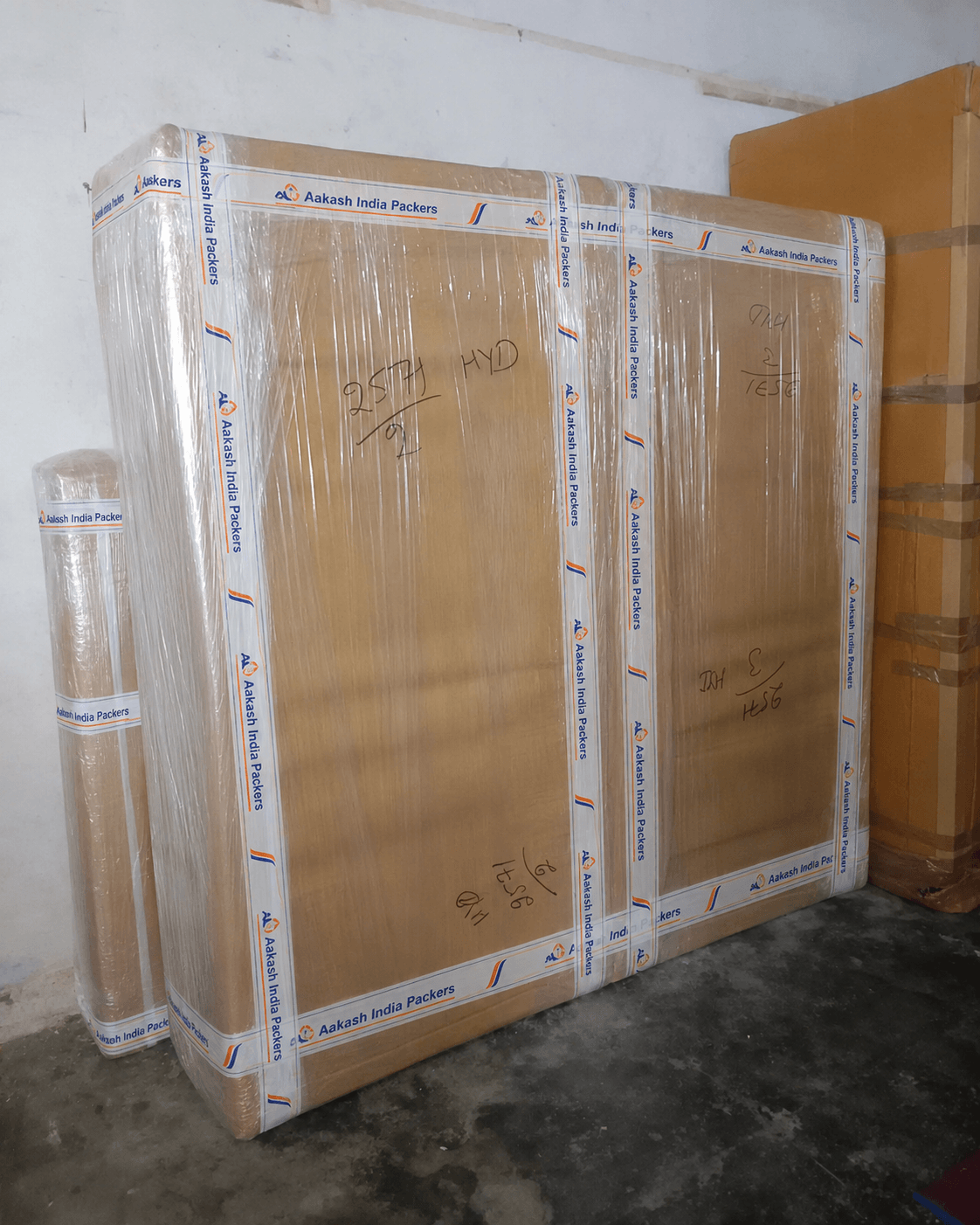 Large furniture packed securely
